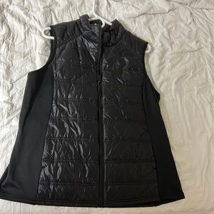 Black puffer vest
